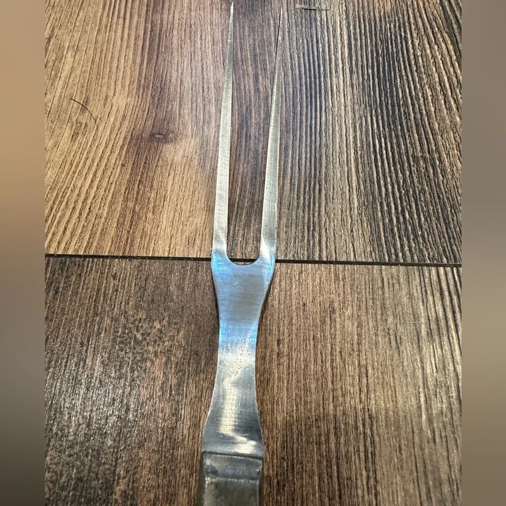 Stainless Steel Carving Fork Vintage Kitchen Utensil Cooking VTG